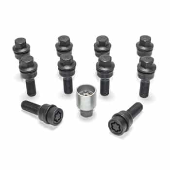 Jeu de boulons de roue H&R Bolconic R14 M14x1,50 - Longueur 50 mm - Noir - 10 pièces (par exemple Audi Q3, Q5) - in