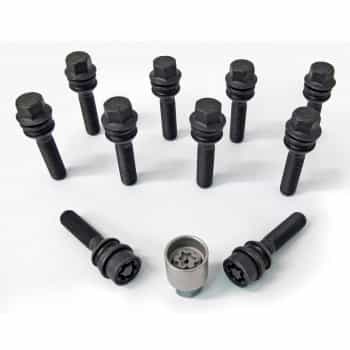 Jeu de boulons de roue H&R Bolconic avec bague mobile R14 M14x1,50 - Longueur 51mm - Noir - 10 pièces (ex. P