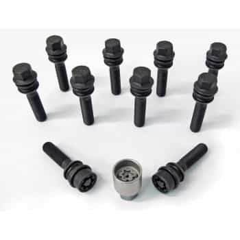Jeu de boulons de roue H&R Bolconic avec bague mobile R14 M14x1,50 - Longueur 54mm - Noir - 10 pièces (ex. P