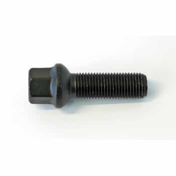 H&R Boulon de roue convexe R14 M14x1.50 - Longueur 57mm - Noir (ex. Mercedes, VW T4)