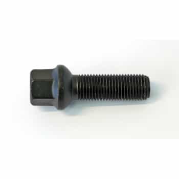 H&R Boulon de roue convexe R14 M14x1.50 - Longueur 65mm - Noir (ex. Mercedes, VW T4)