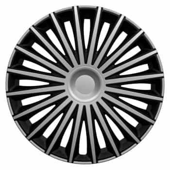 Jeu de 4 enjoliveurs Dakota 13 pouces argent / noir