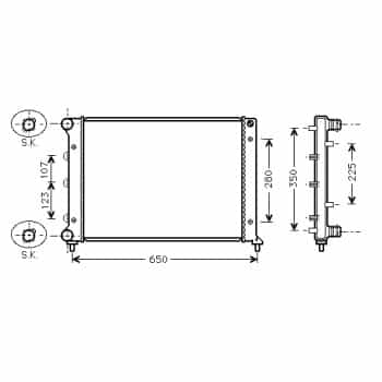 Radiateur, refroidissement du moteur 01002078 International Radiators