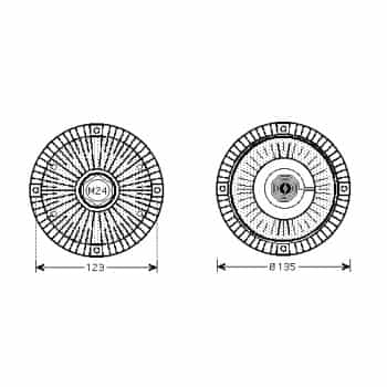 Embrayage, ventilateur de radiateur 0314740 Van Wezel