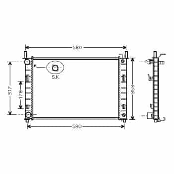 Radiateur, refroidissement du moteur 18002324 International Radiators
