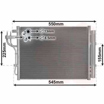 Condenseur, climatisation 82005445 International Radiators