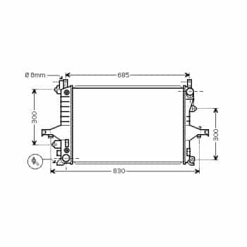 Radiateur, refroidissement du moteur 59002115 International Radiators