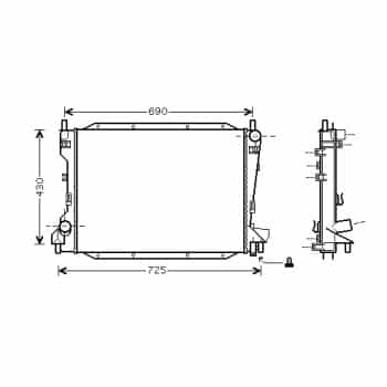 Radiateur, refroidissement du moteur 77002035 International Radiators