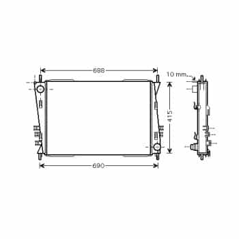 Radiateur, refroidissement du moteur 77002037 International Radiators