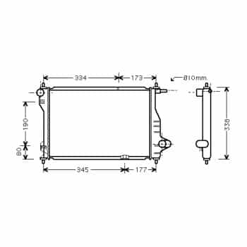 Radiateur, refroidissement du moteur 81002075 International Radiators