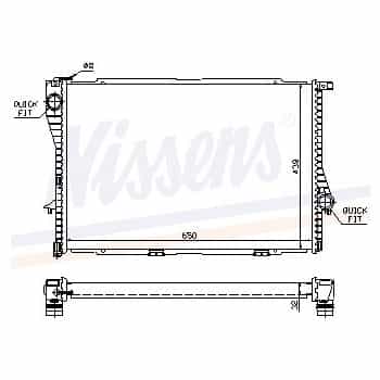 Radiateur, refroidissement du moteur 60648A Nissens