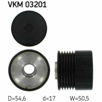Poulie roue libre, alternateur VKM 03201 SKF
