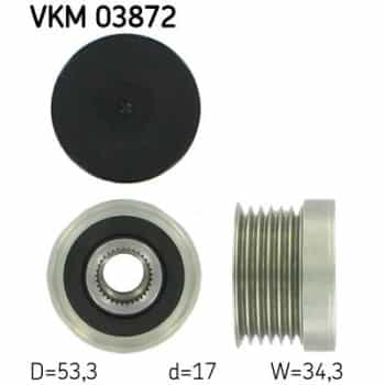 Poulie roue libre, alternateur VKM 03872 SKF