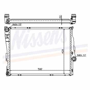 Radiateur, refroidissement du moteur 60784A Nissens