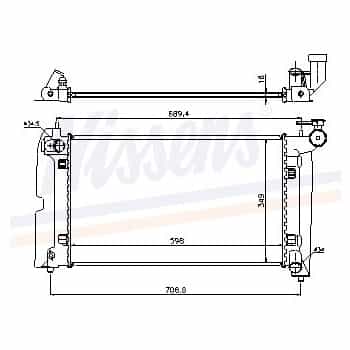 Radiateur, refroidissement du moteur 64646A Nissens