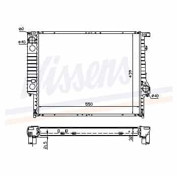 Radiateur, refroidissement du moteur 60619A Nissens