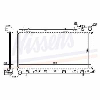 Radiateur, refroidissement du moteur 67704A Nissens