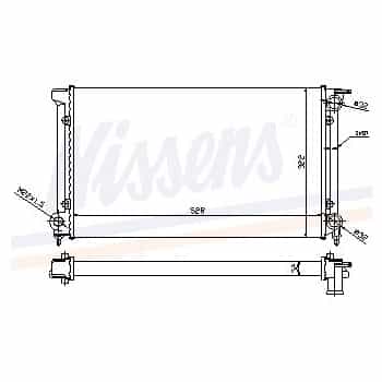 Radiateur, refroidissement du moteur 651511 Nissens