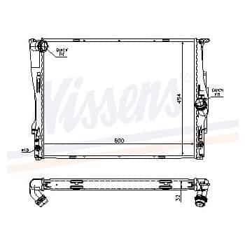 Radiateur, refroidissement du moteur 60786A Nissens