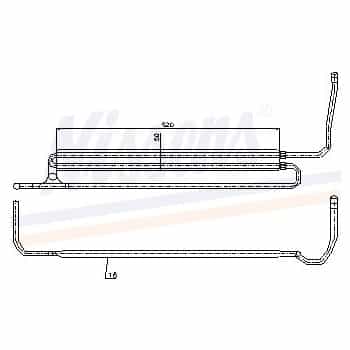 Radiateur d'huile, direction 90629 Nissens