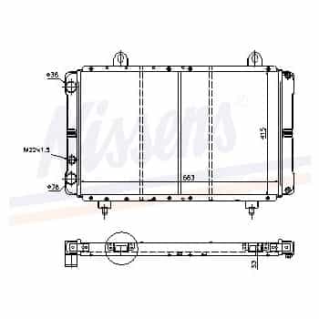 Radiateur, refroidissement du moteur 63558 Nissens