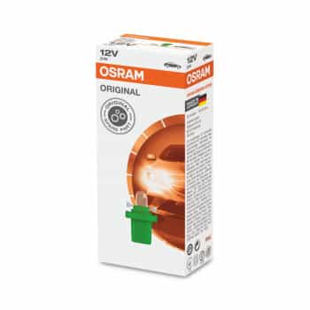 Osram B8.5d vert 12V 2W