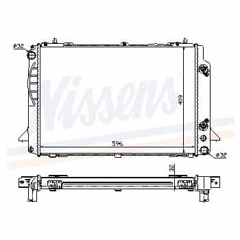 Radiateur, refroidissement du moteur 60469A Nissens