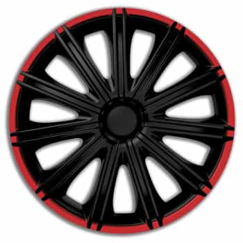 Jeu de raccords de roue 4 pièces Nero R 14 pouces noir / rouge