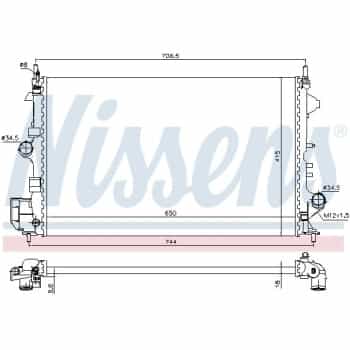 Radiateur, refroidissement du moteur 630789 Nissens