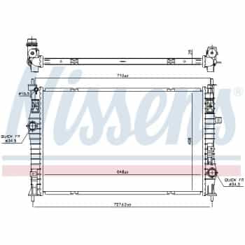 Radiateur, refroidissement du moteur 636042 Nissens