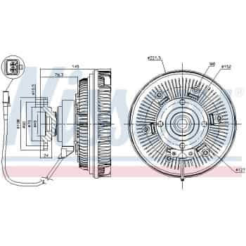 Embrayage, ventilateur de radiateur 86022 Nissens