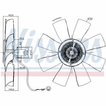 Embrayage, ventilateur de radiateur 86021 Nissens