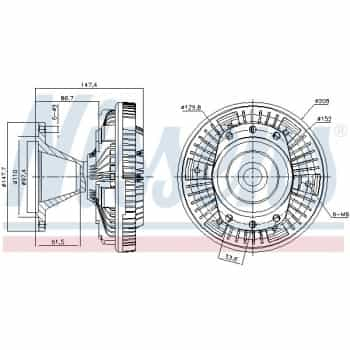 Embrayage, ventilateur de radiateur 86034 Nissens