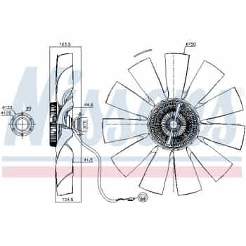 Embrayage, ventilateur de radiateur 86029 Nissens