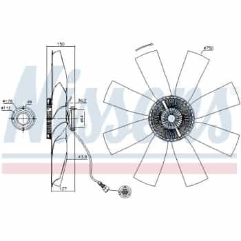Embrayage, ventilateur de radiateur 86027 Nissens