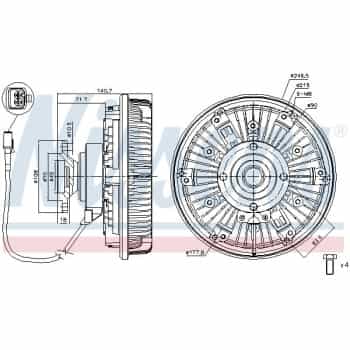 Embrayage, ventilateur de radiateur 86024 Nissens