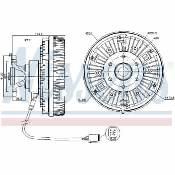 Embrayage, ventilateur de radiateur 86023 Nissens