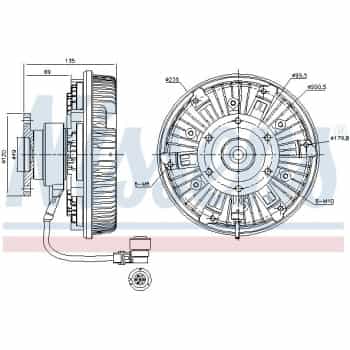 Embrayage, ventilateur de radiateur 86077 Nissens