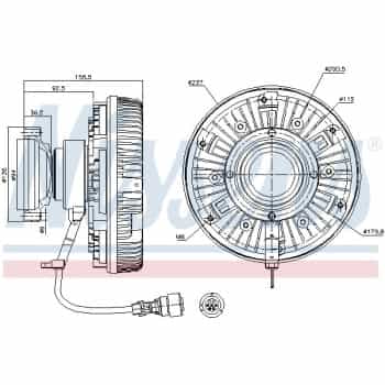 Embrayage, ventilateur de radiateur 86075 Nissens