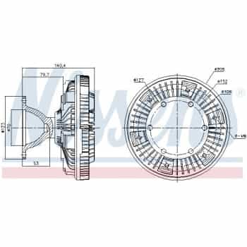 Embrayage, ventilateur de radiateur 86069 Nissens