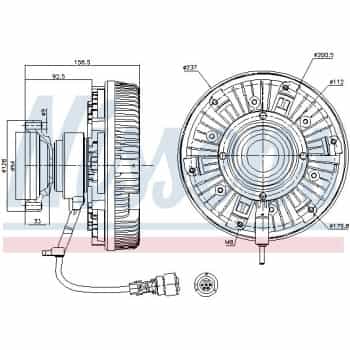 Embrayage, ventilateur de radiateur 86062 Nissens