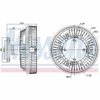 Embrayage, ventilateur de radiateur 86054 Nissens