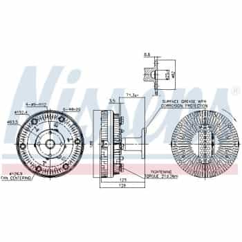 Embrayage, ventilateur de radiateur 86038 Nissens