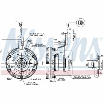 Embrayage, ventilateur de radiateur 86079 Nissens
