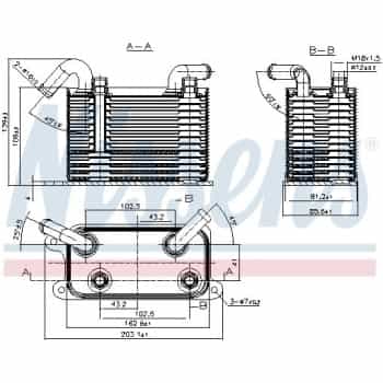 Radiateur d'huile de boîte automatique 90722 Nissens