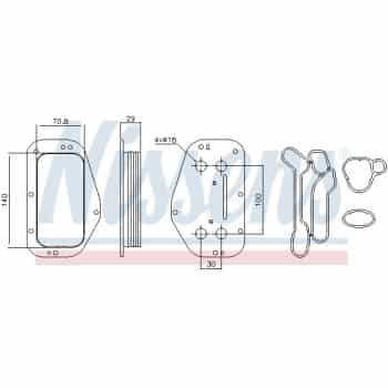 Radiateur d'huile 90741 Nissens