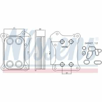 Radiateur d'huile 90739 Nissens