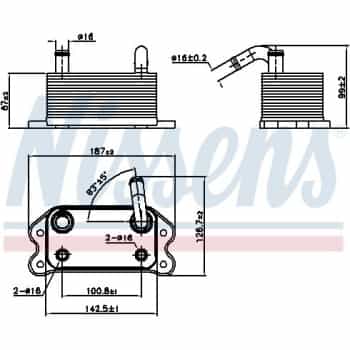 Radiateur d'huile 90779 Nissens