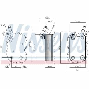 Radiateur d'huile 90917 Nissens