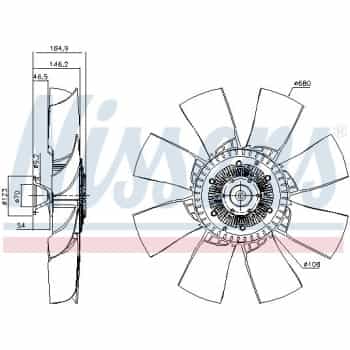 Embrayage, ventilateur de radiateur 86041 Nissens